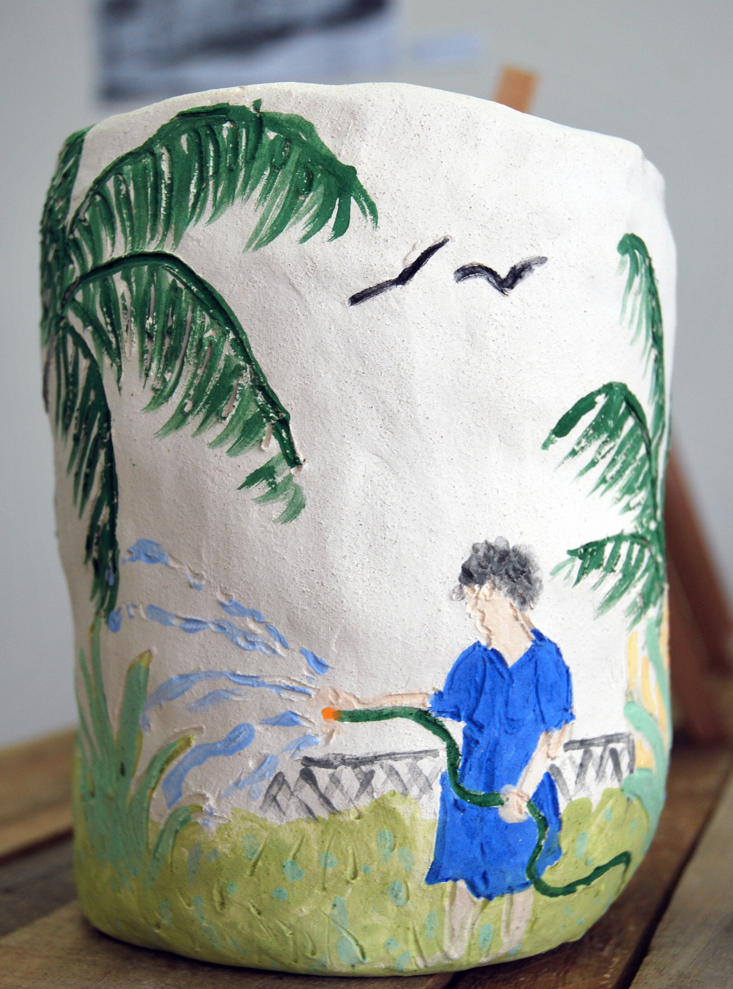 Website_Watering the Backyard (Nana view) Ceramic Vase_2017_Recent Work from the Studio_Kern Arcade.jpg