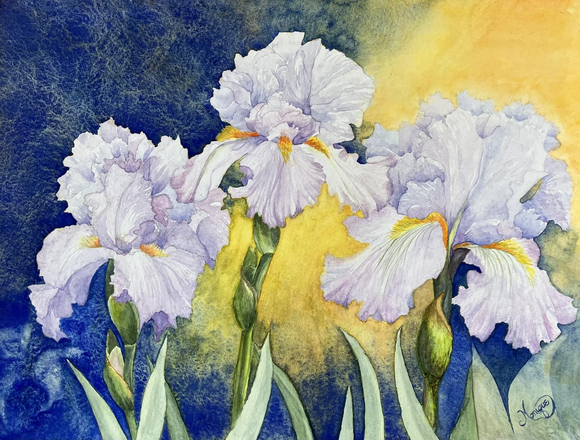 Monique Dewyea, Lavender Irises