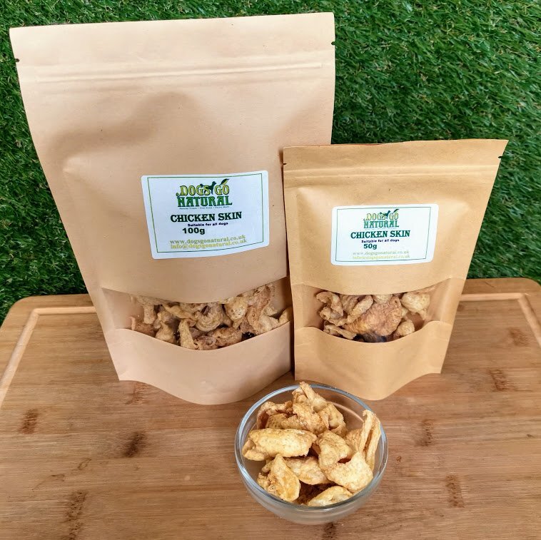 Natural low fat Chicken Skin Perfect For All Dogs — Dogs Go Natural