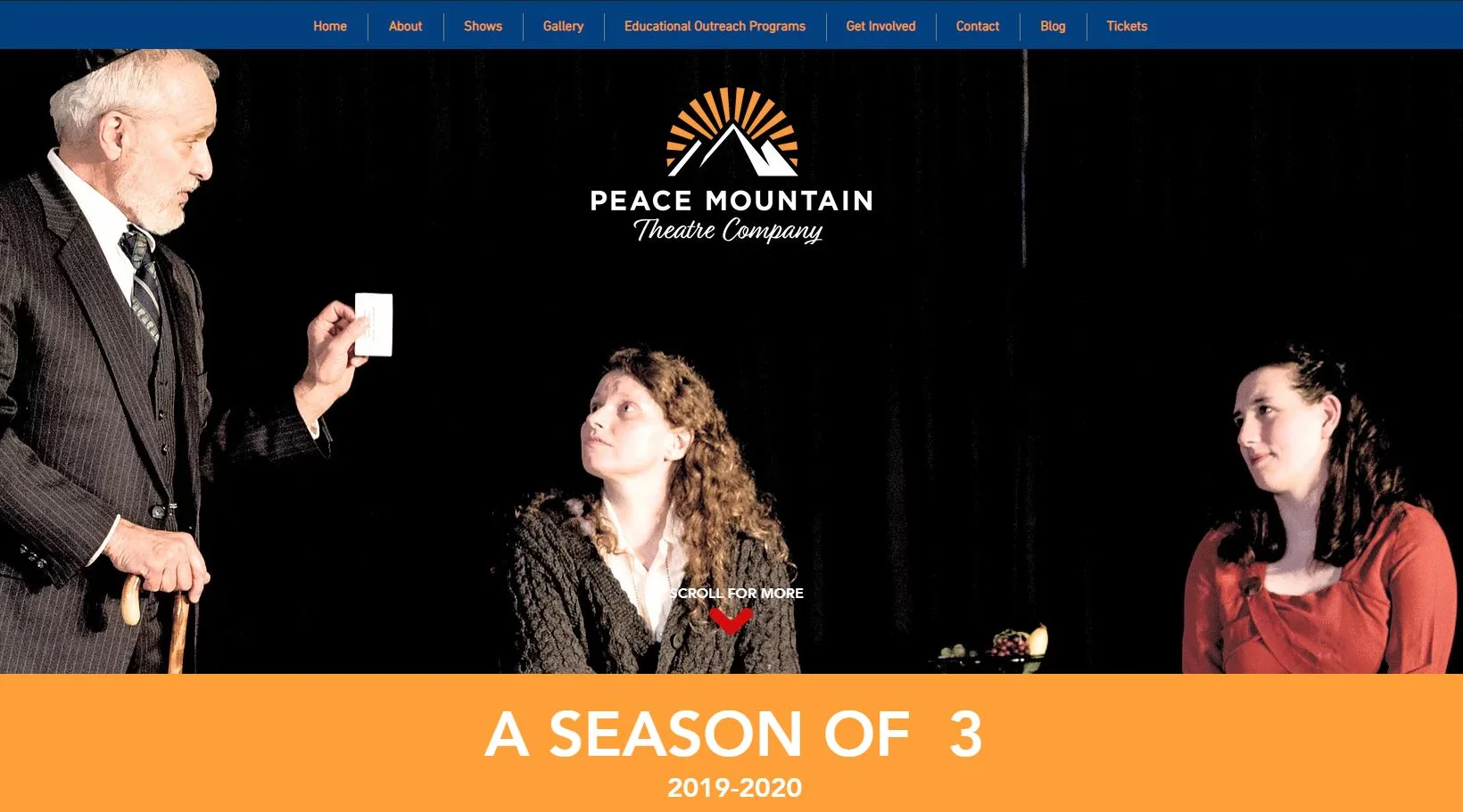 Congratulations to Peace Mountain Theatre Company on Their New Website