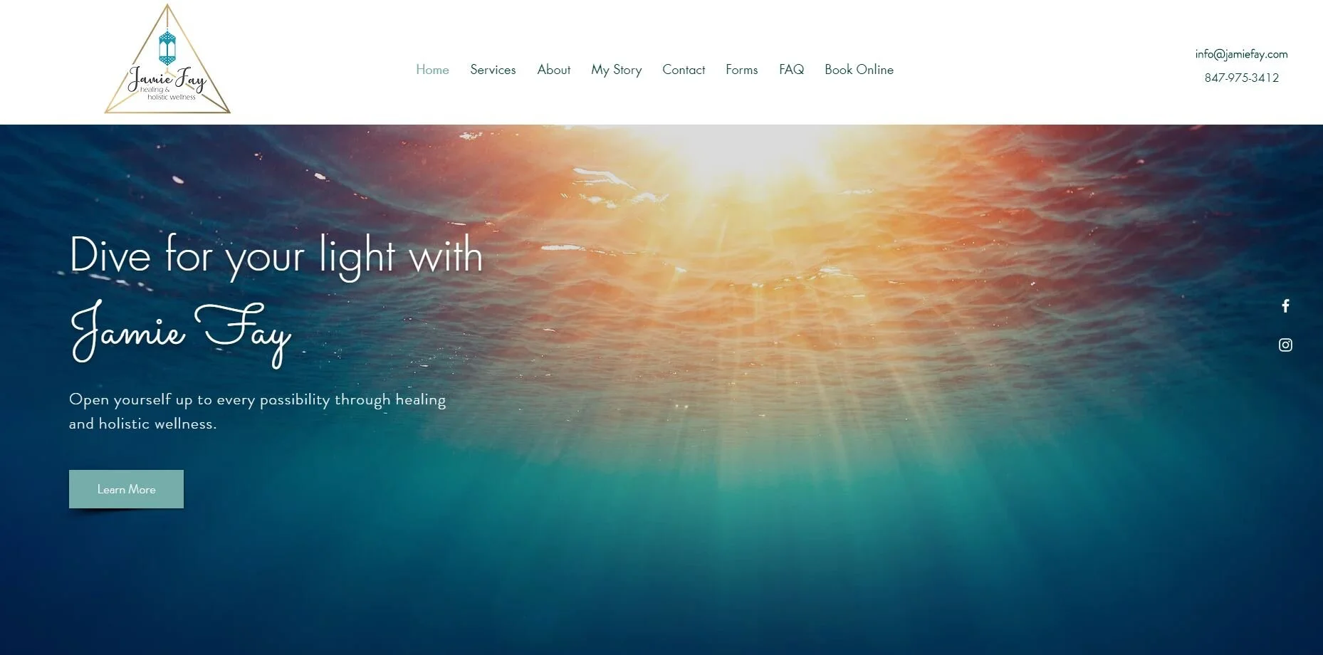 Web Design and logo Spotlight: Jamie Fay Holistic Wellness