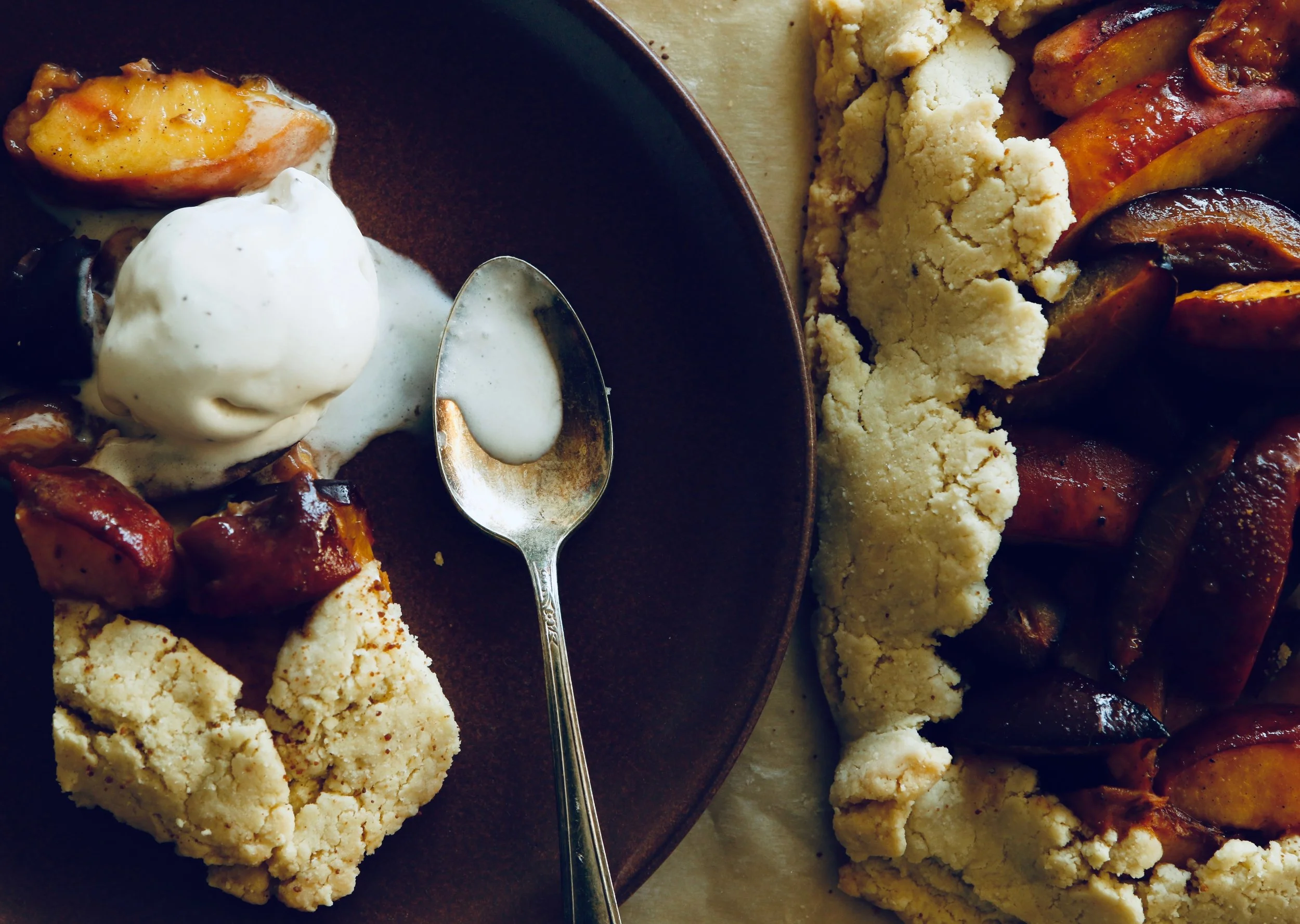 Cardamom Peach Plum Galette