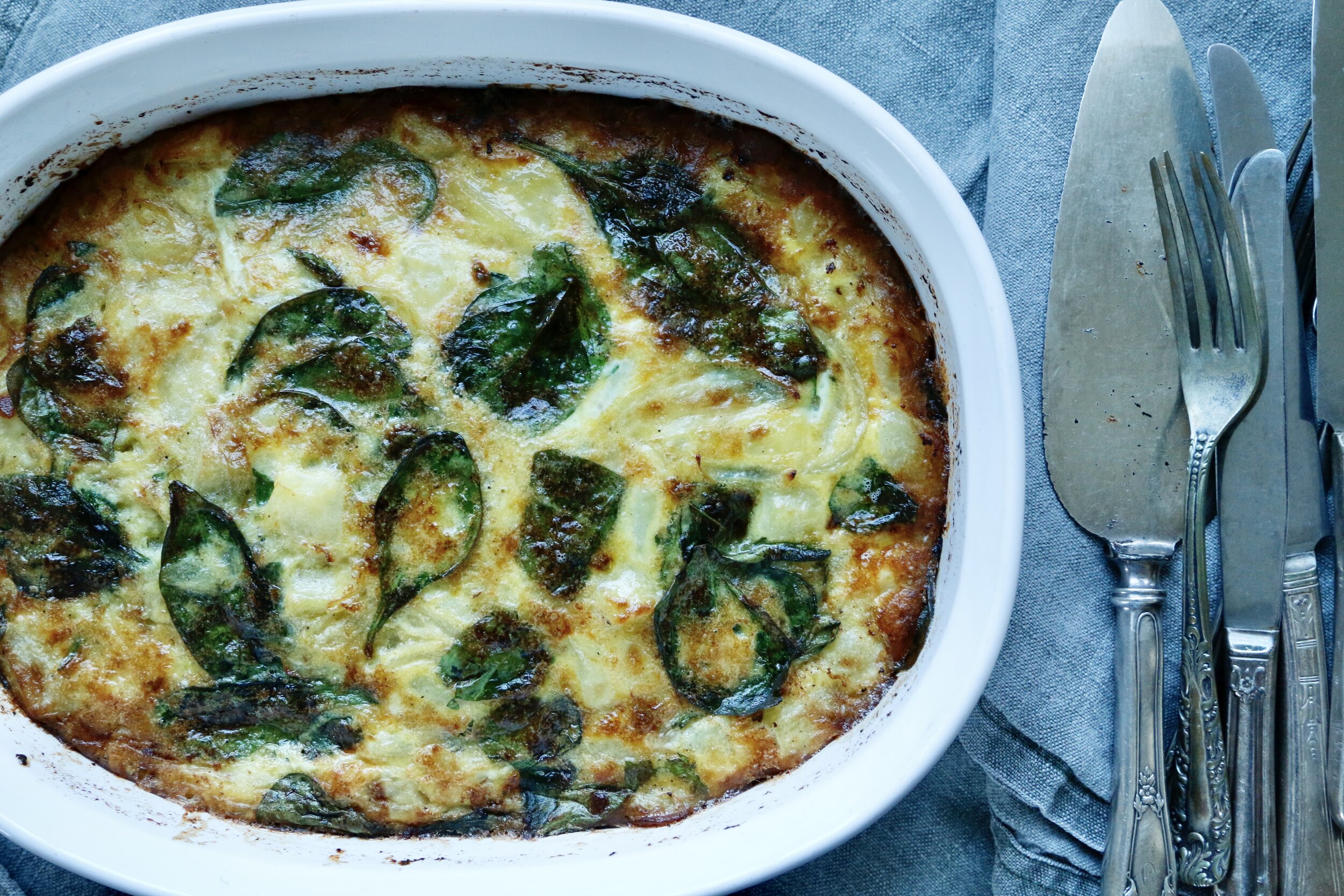 Spanish Tortilla w/ Spinach — THE KITCHEN COMMUNE