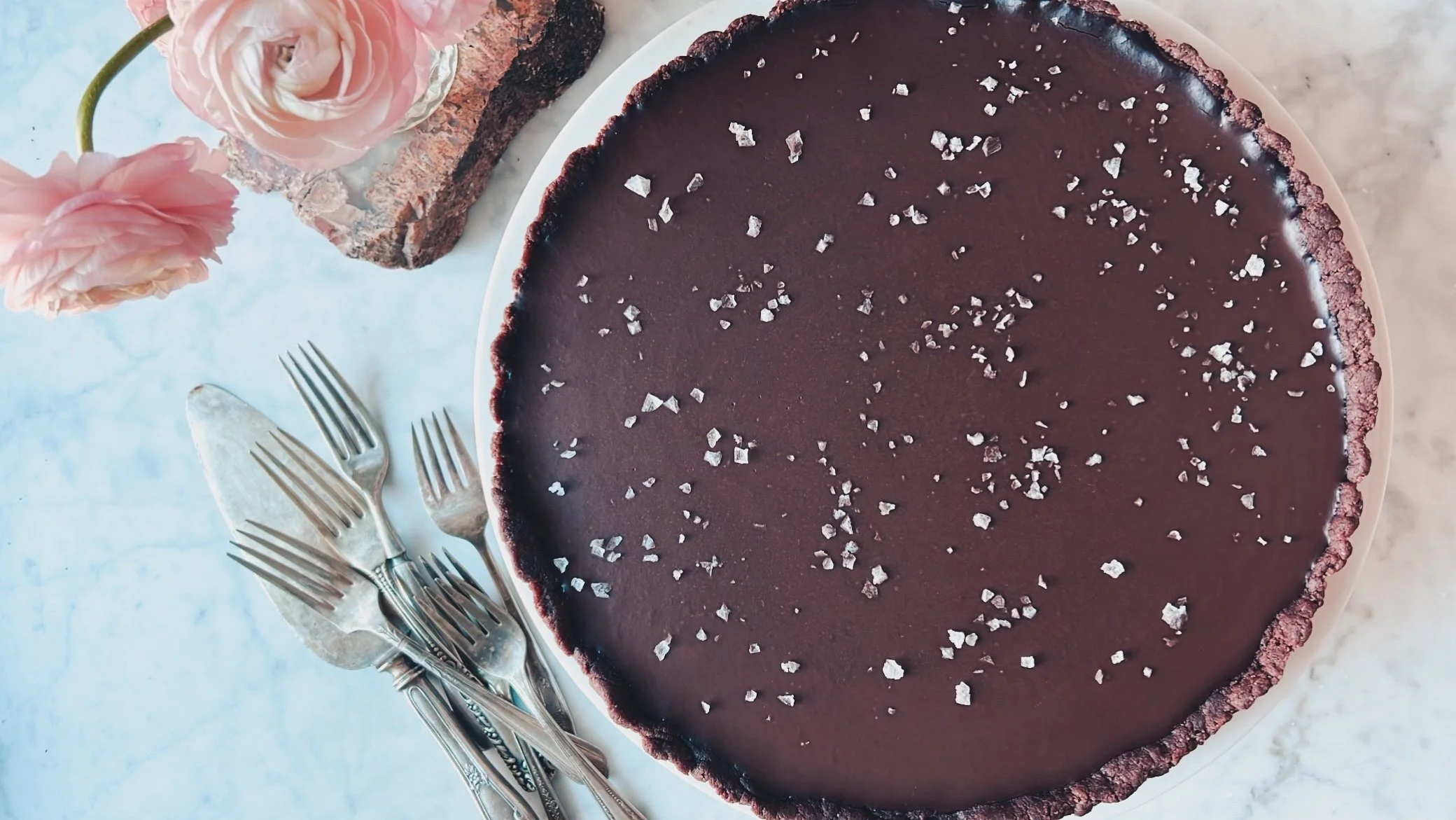 Chocolate Ganache Tart with Peanut Butter Crust