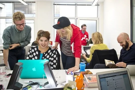 at the buzzfeed uk office in 2013.