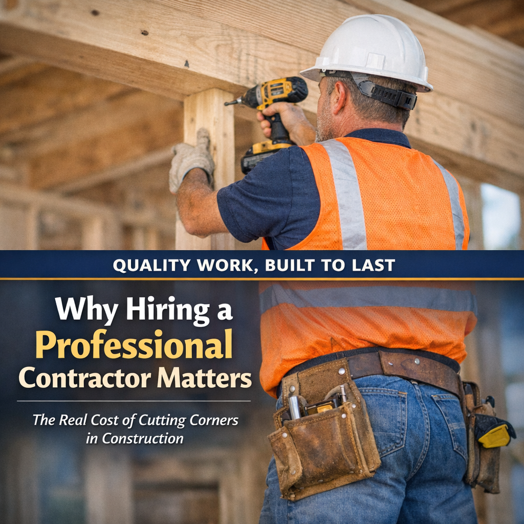Why Hiring a Professional Contractor Matters (And What “Cutting Corners” Really Costs)