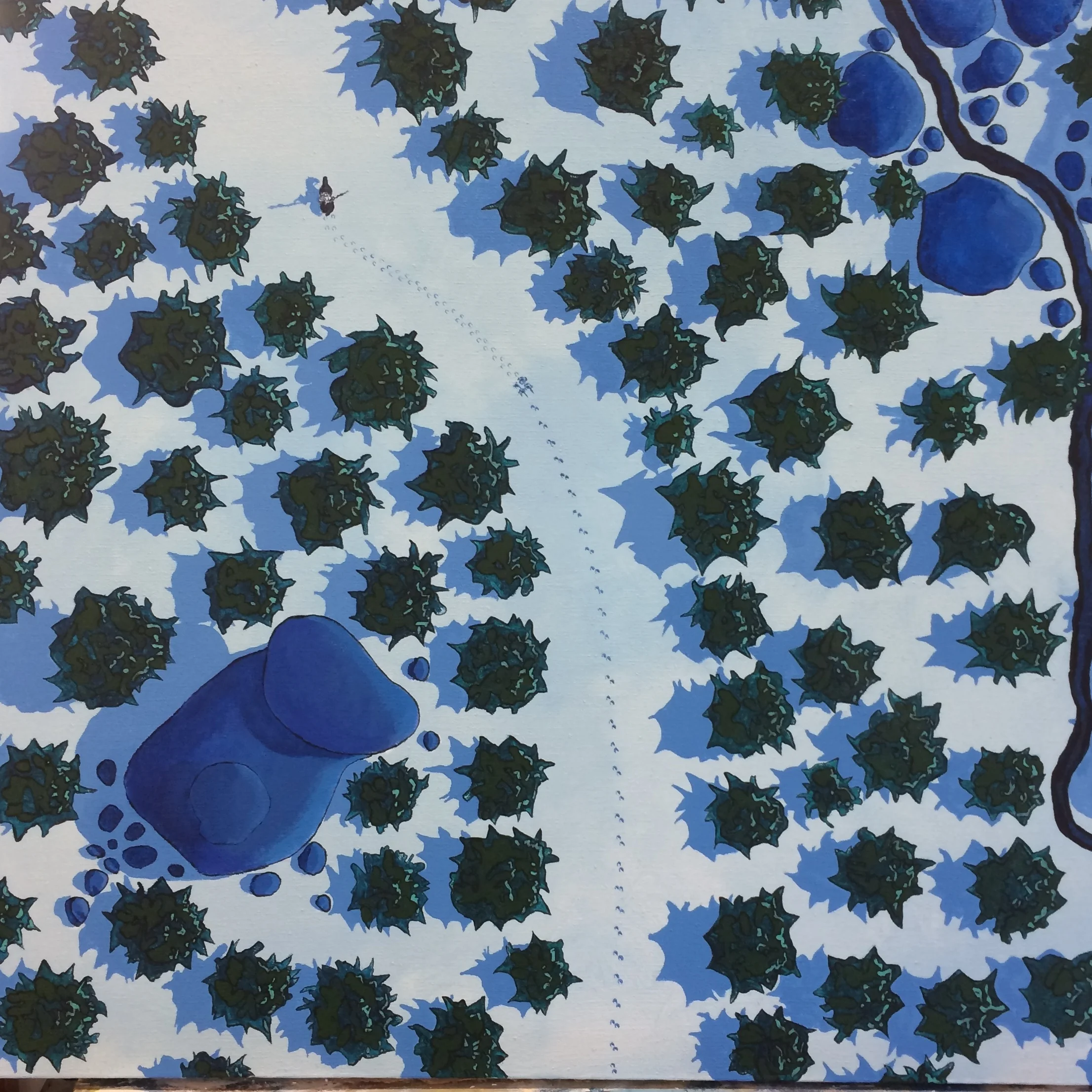 Night in the Forest - 24"X24"