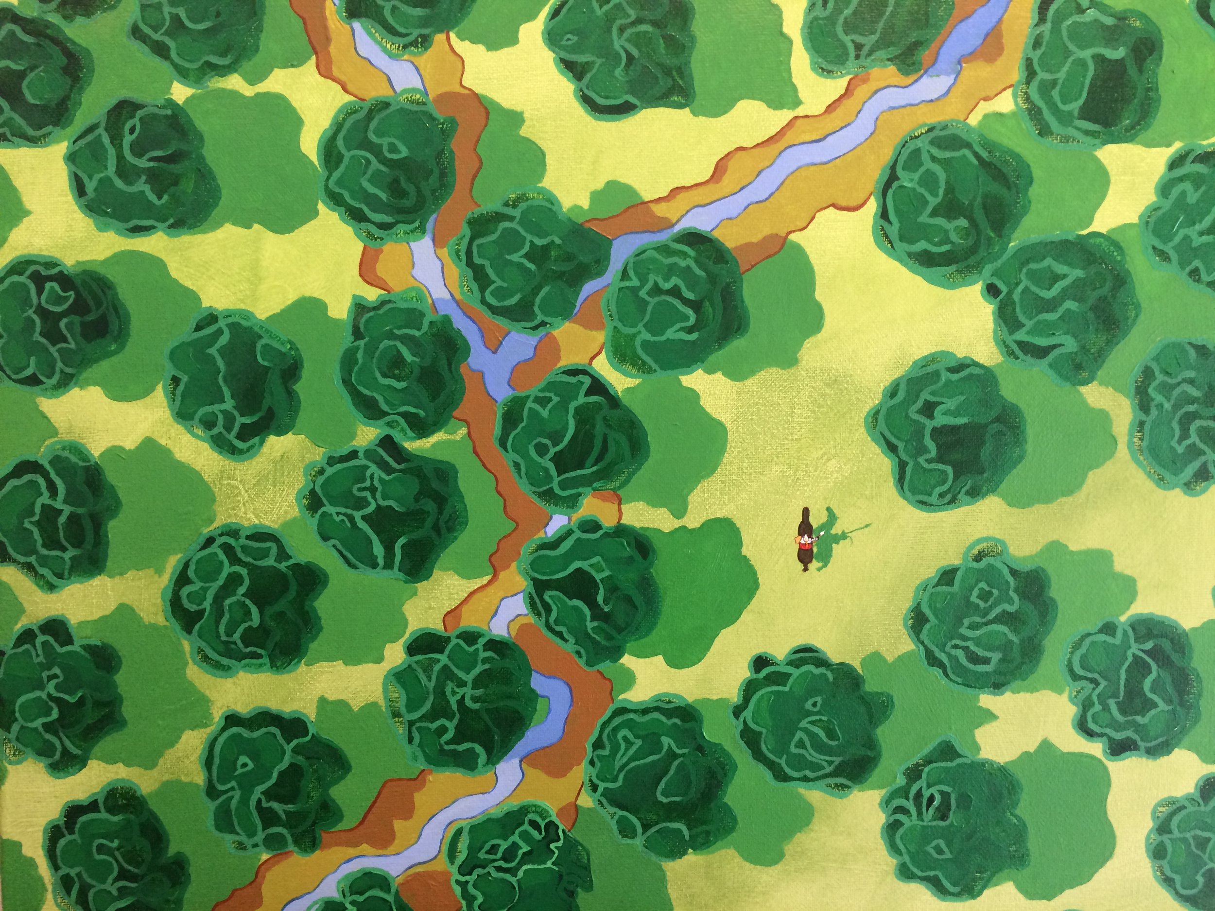 Knight in the Forest - 12"X14"