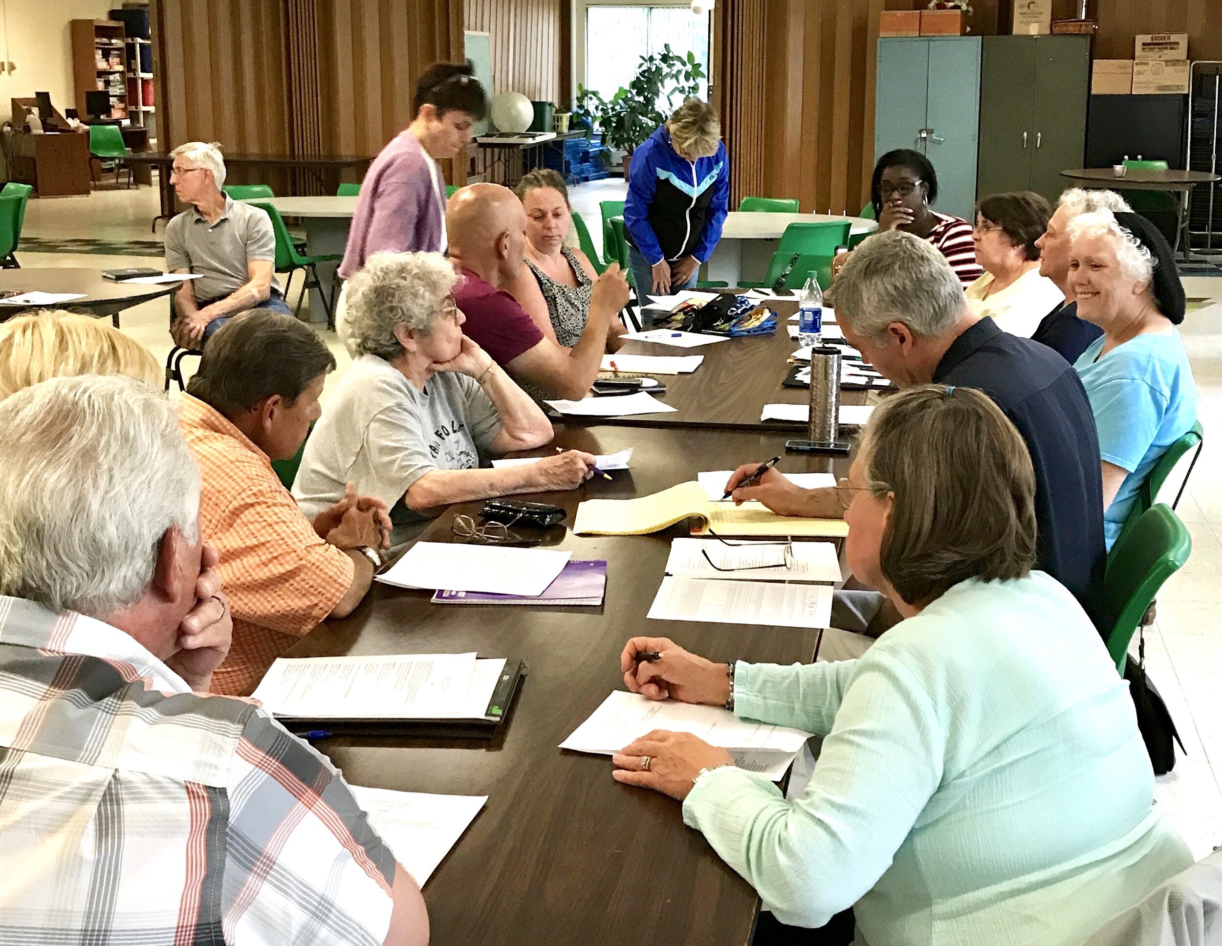 Committee meeting at the Richmond Summer Senior Center