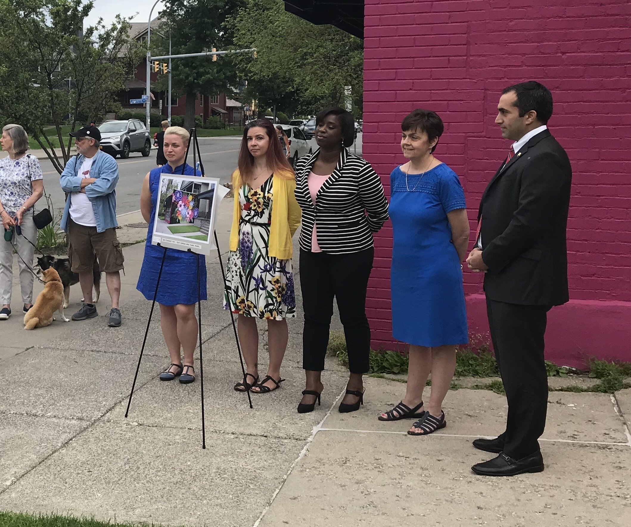 Anouncement Press Conference for 25th anniversary Mural on Elmwood Avenue