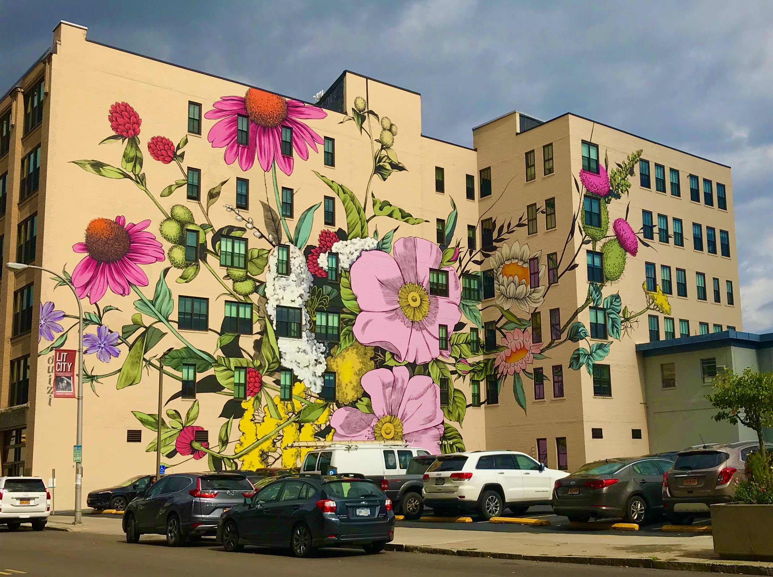 Botanically-inspired murals throughout Buffalo
