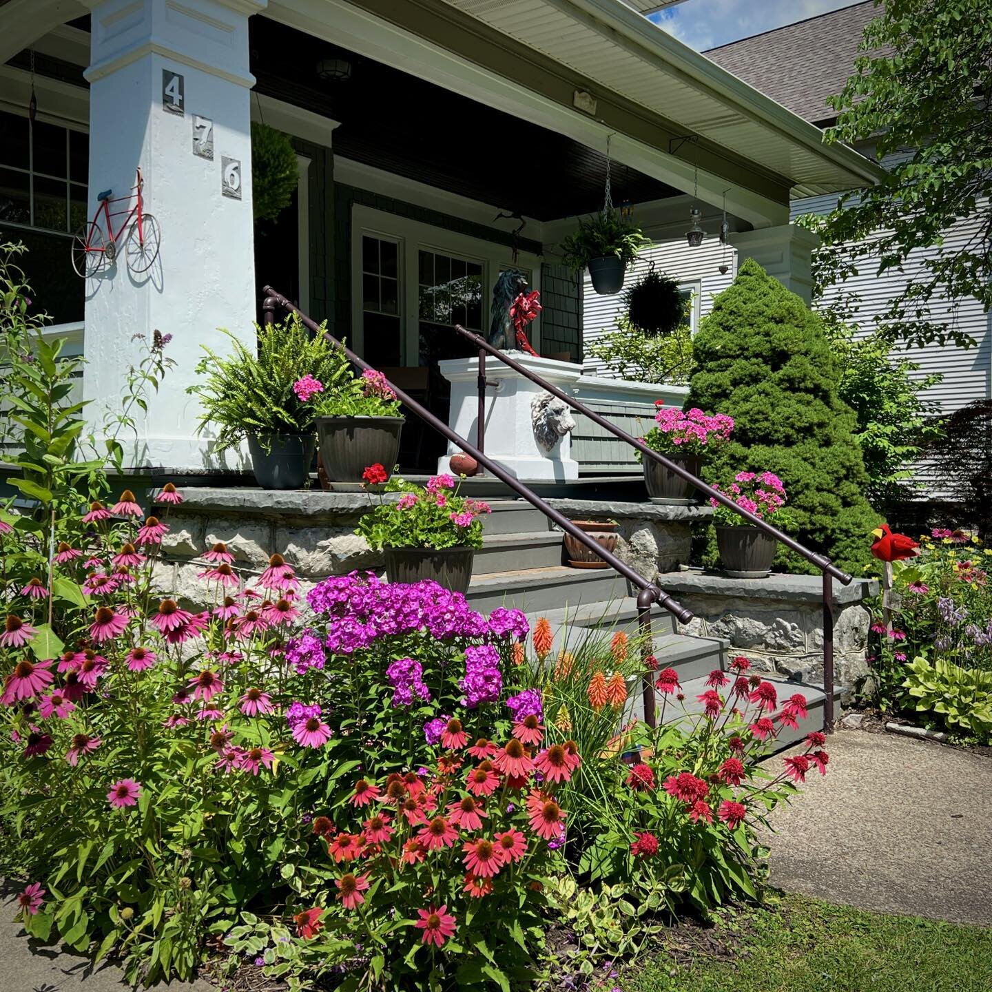 A sun-drenched front yard on Garden Walk Buffalo. Garden Walk Buffalo Registration Open Now: www.GardenWalkBuffalo.com (Please Share).