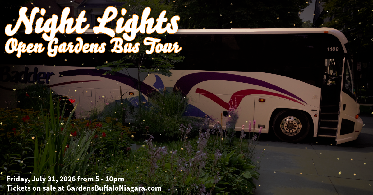 Night Lights Open Gardens Bus Tour | Friday, July 31, 2026 from 5:00-10:00pm