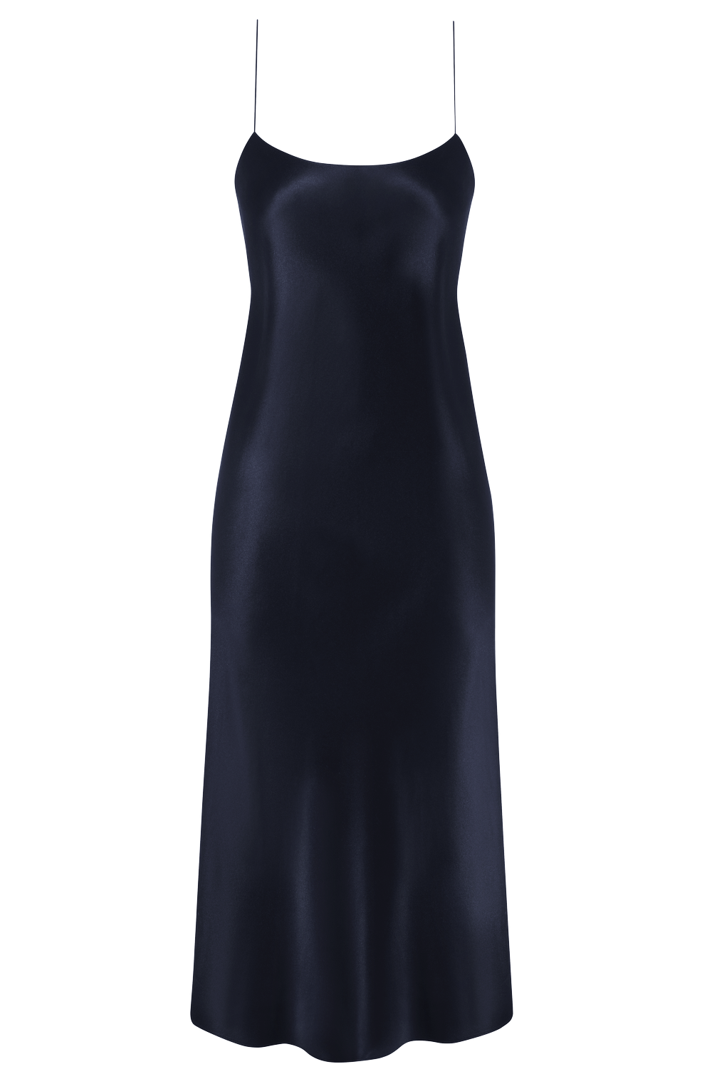 Slip Dress Blue Silk Bodycon Dress The Carolyn Slip Dress In Midnight Blue   REFINE