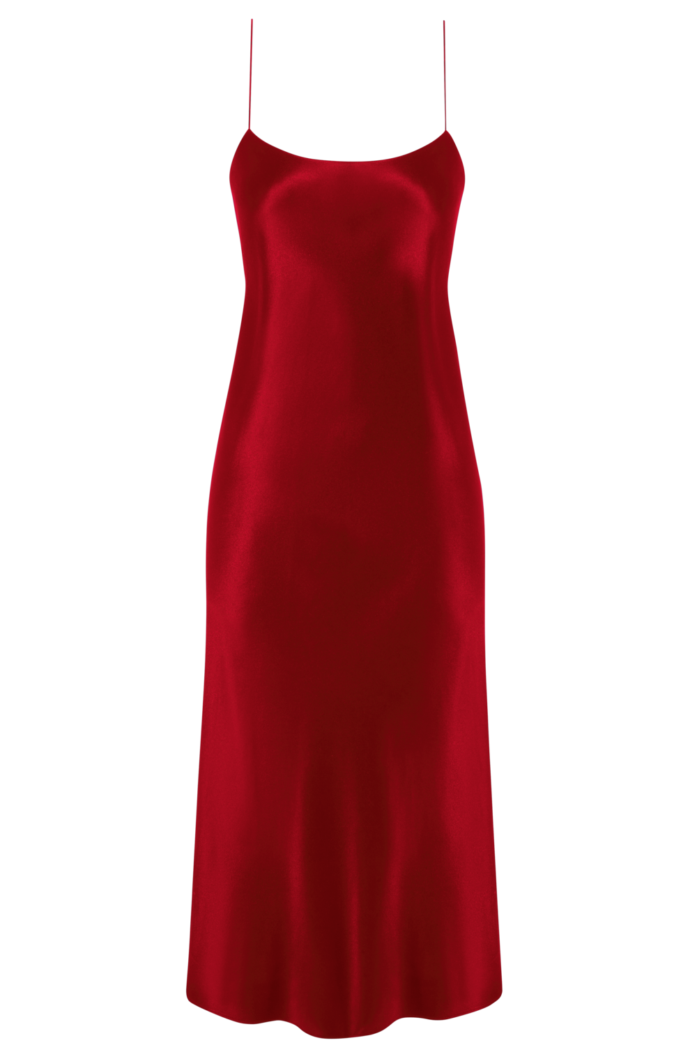 Essentials | The Rachel | Silk Mini Slip Dress in Red — REFINE
