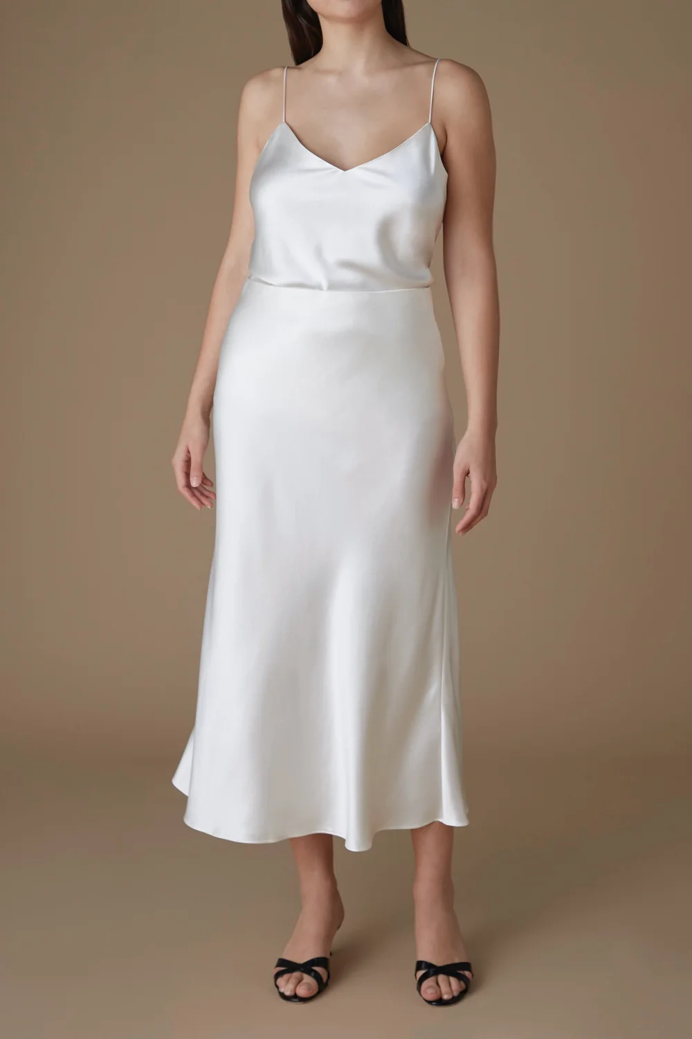 lydia silk dress Lydia Silk Faille Midi Dress with Mid-Length Bow Convertible Skirt red / 10