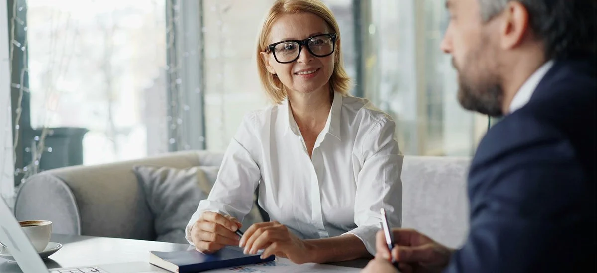 woman meeting with financial advisor