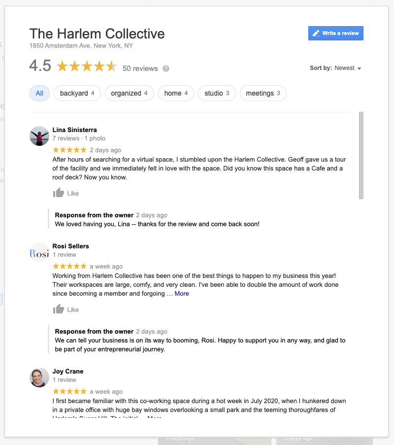 Ask customers to write Google Reviews for you
