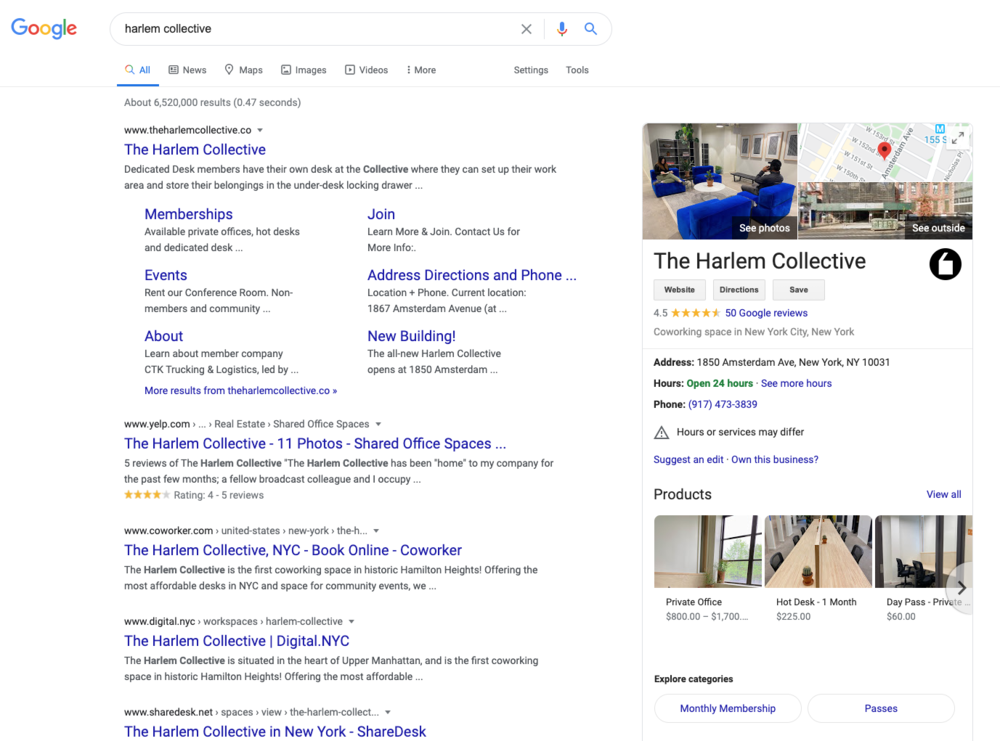 Your listing appears on Google beside relevant searches
