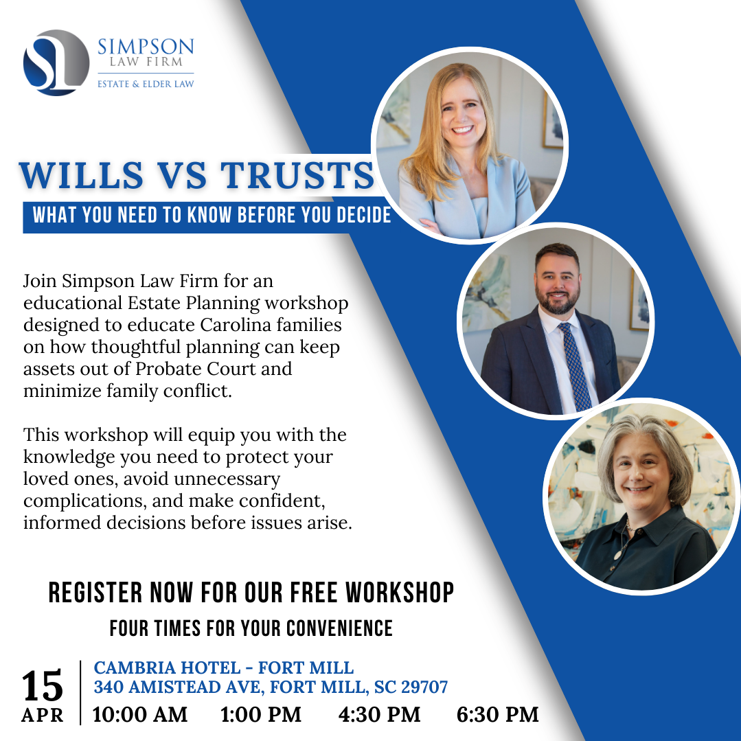Wills vs. Trusts: What You Need to Know Before You Decide - April 15th