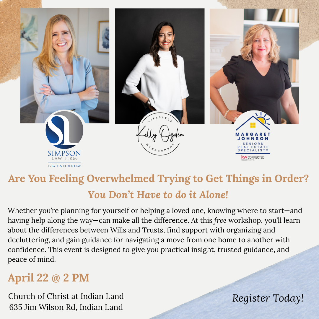 Planning, Organizing &amp; Moving Workshop