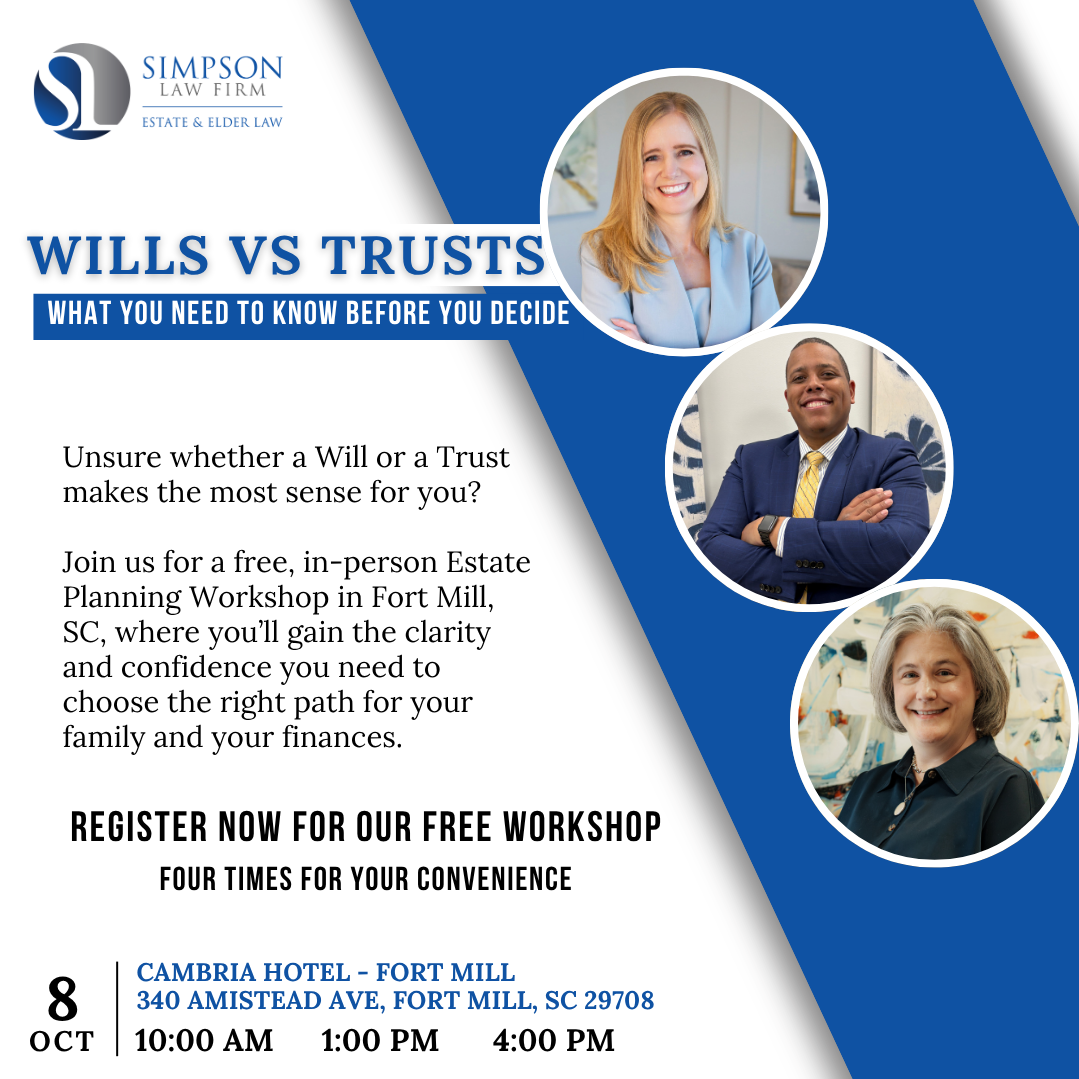 Wills vs. Trusts: What You Need to Know Before You Decide - October 8th
