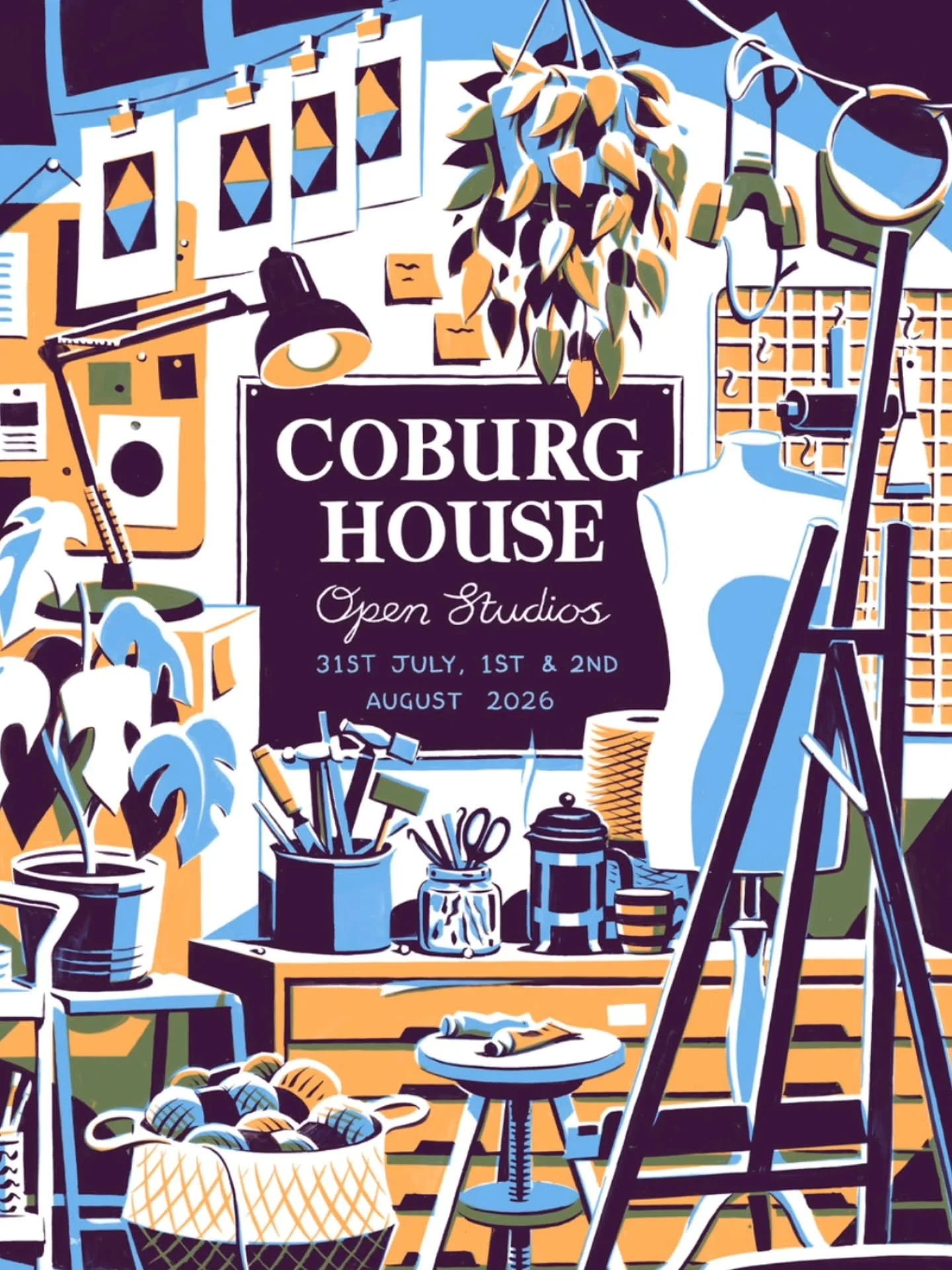 ONE WEEK TO GO!  @coburghouse OPEN STUDIOS WEEKEND!
It's always such a pleasure to invite you into our studios. Hope some of you can make it along!

DB
❤️

art studios/open studios/handmadejewellery/paintings/prints/illustration/textiles/silversmithi