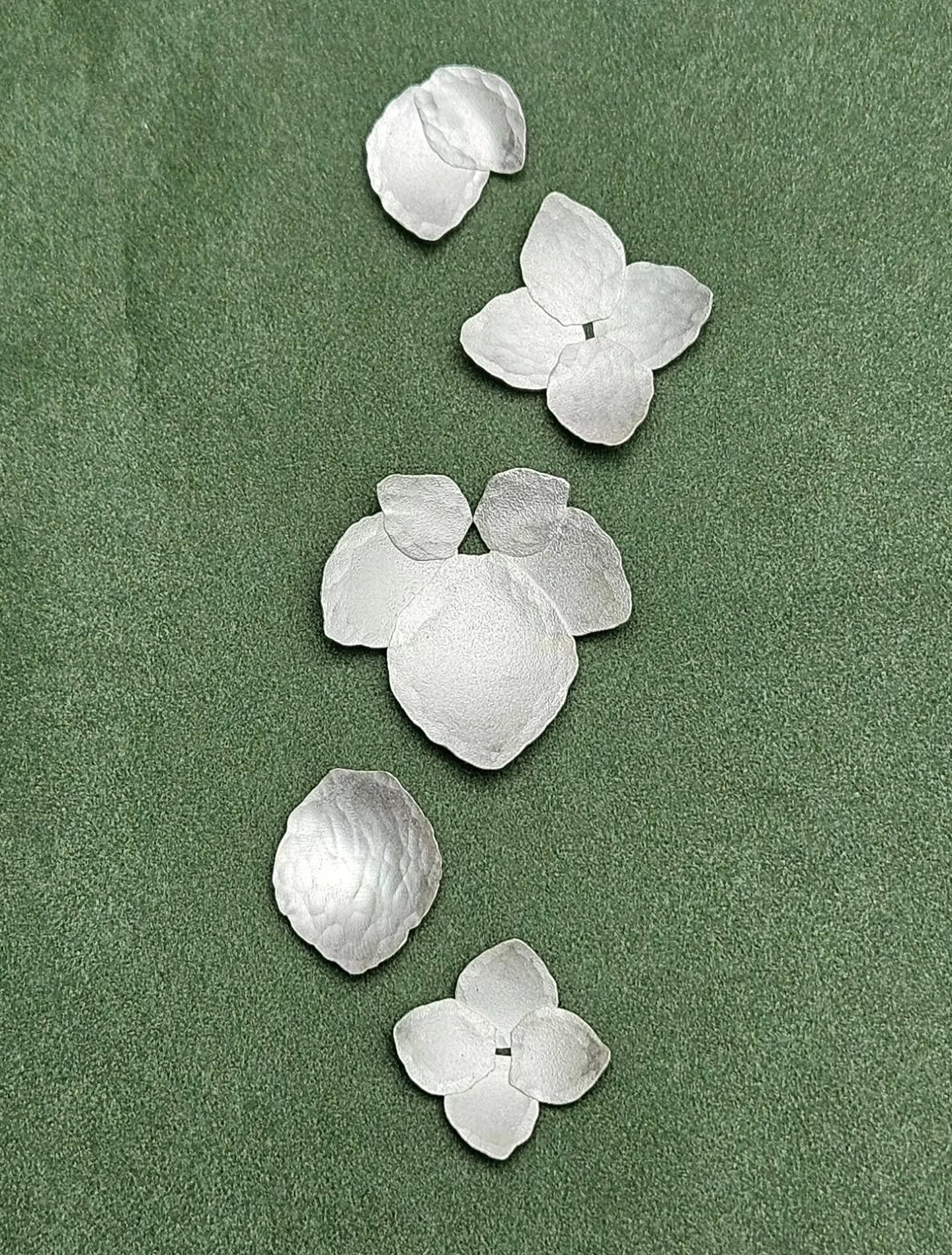 I've spent the last couple of weeks playing with silver at the bench and trying to come up with some new designs for a new collection. I love the way a different pattern or texture and a little tweak of this or that can give a whole new feel to my de