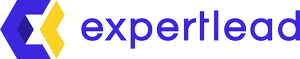Expertlead logo with stylized yellow and purple arrows beside the company name in purple text.
