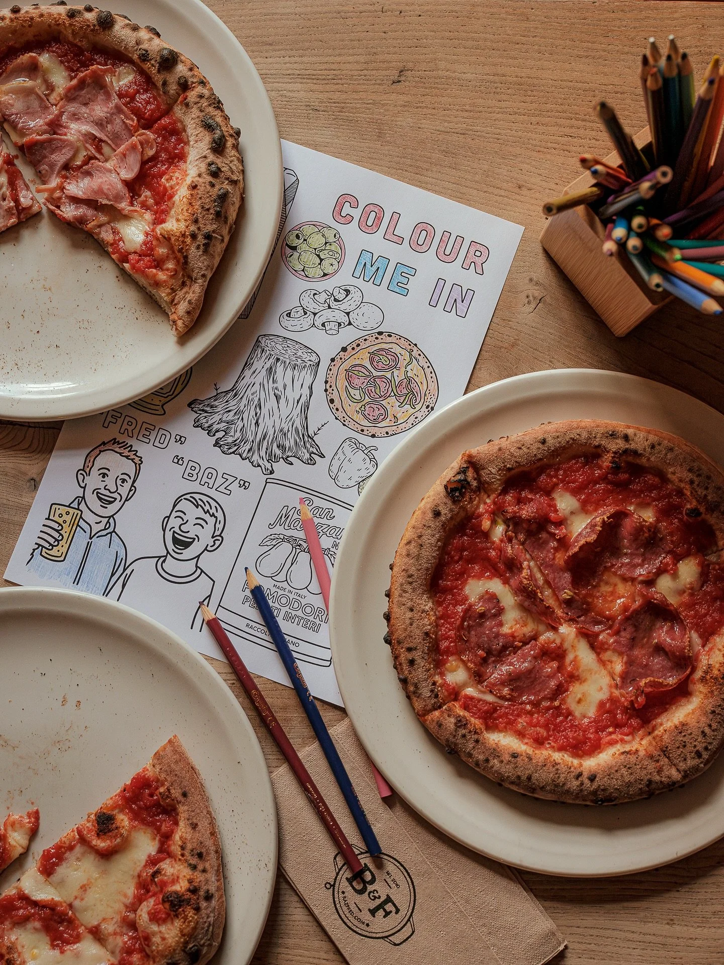 Because sometimes keeping the kids busy is the secret ingredient to enjoying your night. We&rsquo;ve got you covered&hellip; 🍕 🎨 

We&rsquo;d love to see the artwork and how you make these your own!