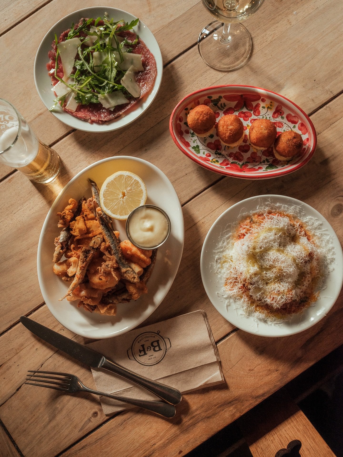A few new small plates coming onto our latest menu for you to get involved with:

Fritto Misto, Aioli
Fennel &amp; Pork Meatballs, Ricotta
Beef Carpaccio, Rocket &amp; Parmesan 

Some great bites to start off your meal.