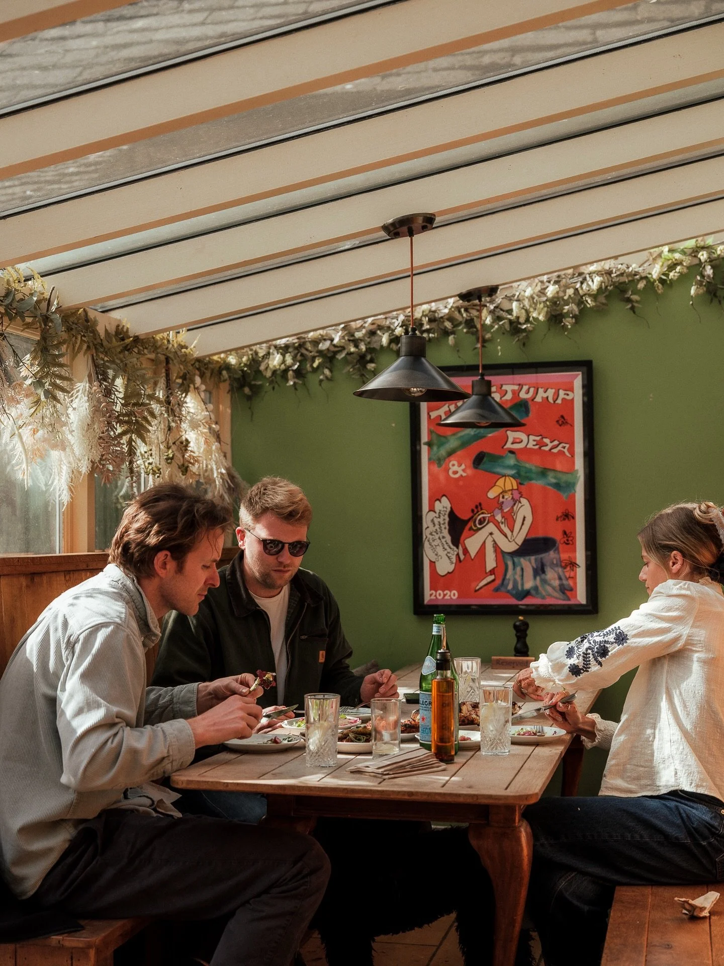 Menu tastings in the sun.

Overseen by the adorable Fig on slide 2 + 4 🐶 

Exciting new additions to the menu coming soon!