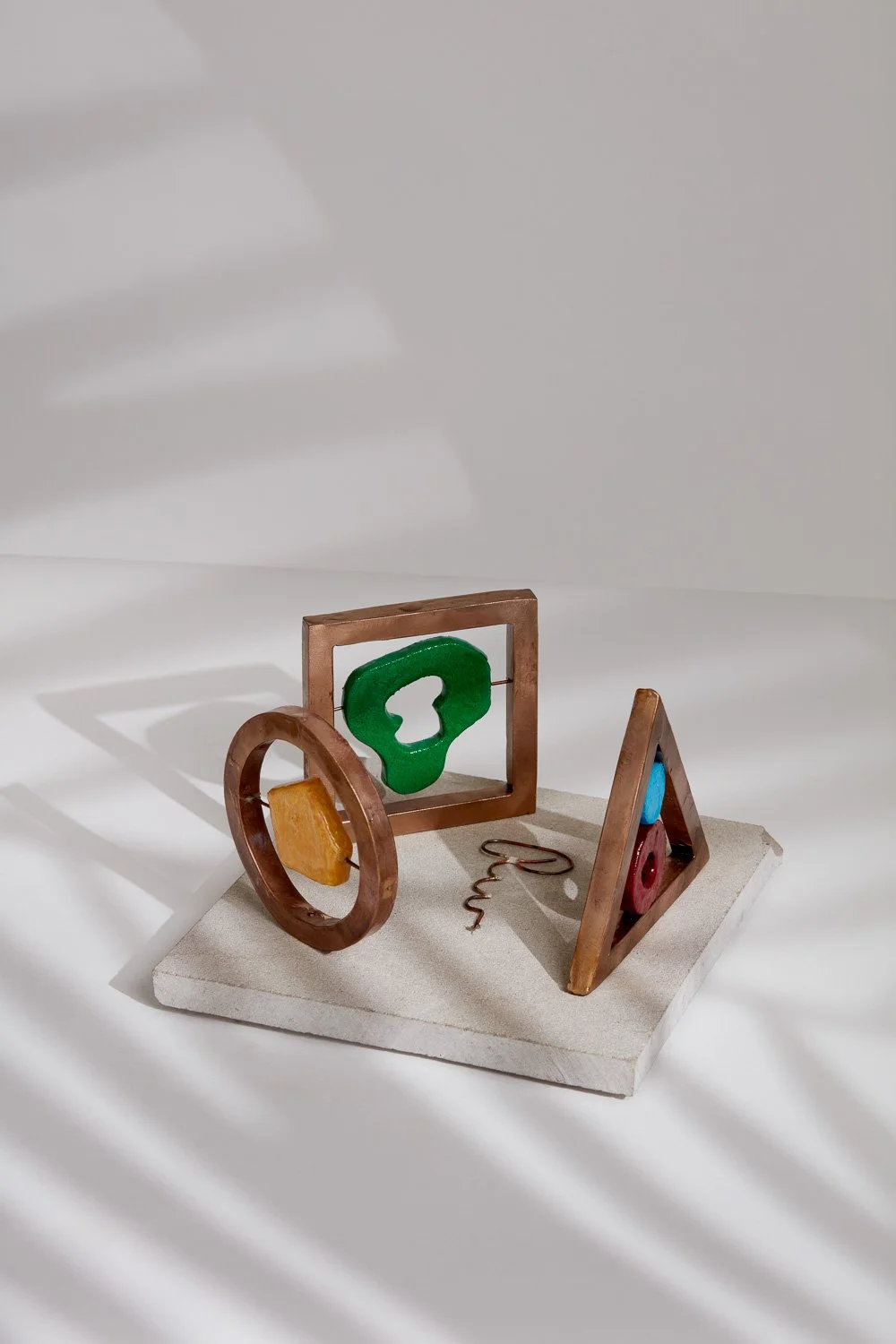 "Rondos #3" - 8” x 8” x 5” - Bronze, Polychrome Epoxy