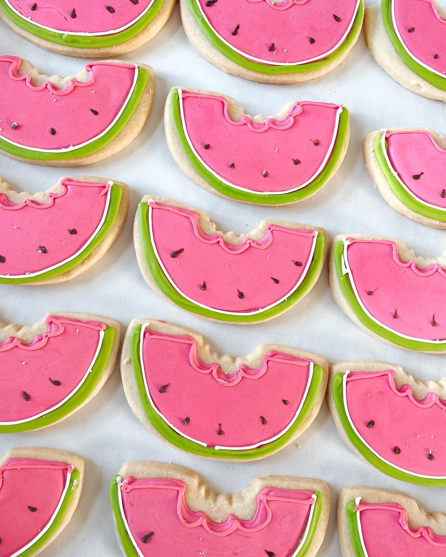 Watermelon Sugar Cookies are in the case this week! 🍉
