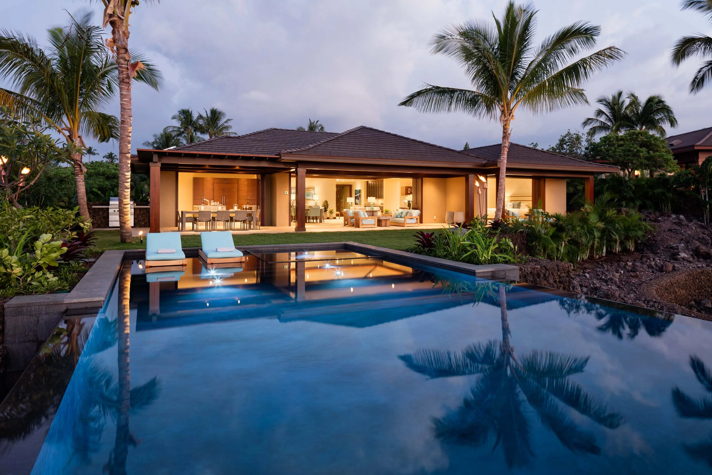 Ocean Inspired Hale, Lipoa Lot 7, Hualalai Resort, Big Island Hawaii - Willman Interiors Hawaii/GM Construction/Hualalai Realty