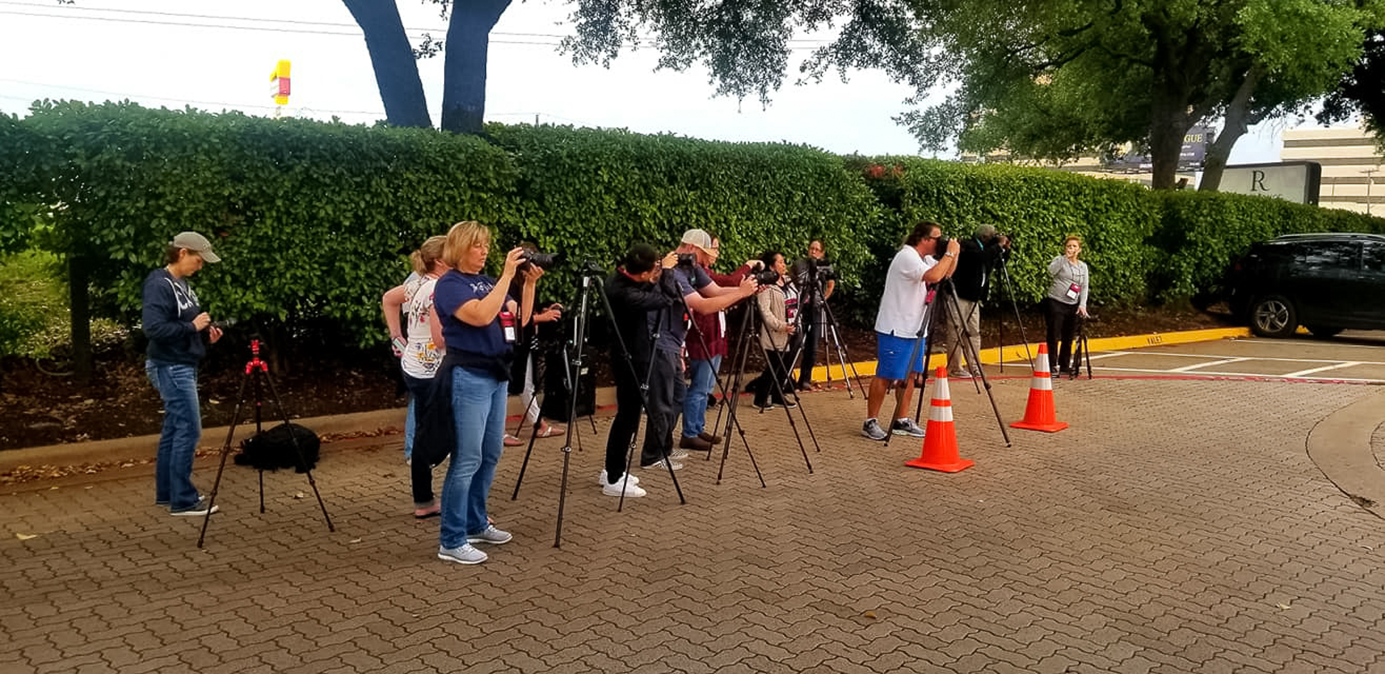 Students shooting with me during the Twilight Demo