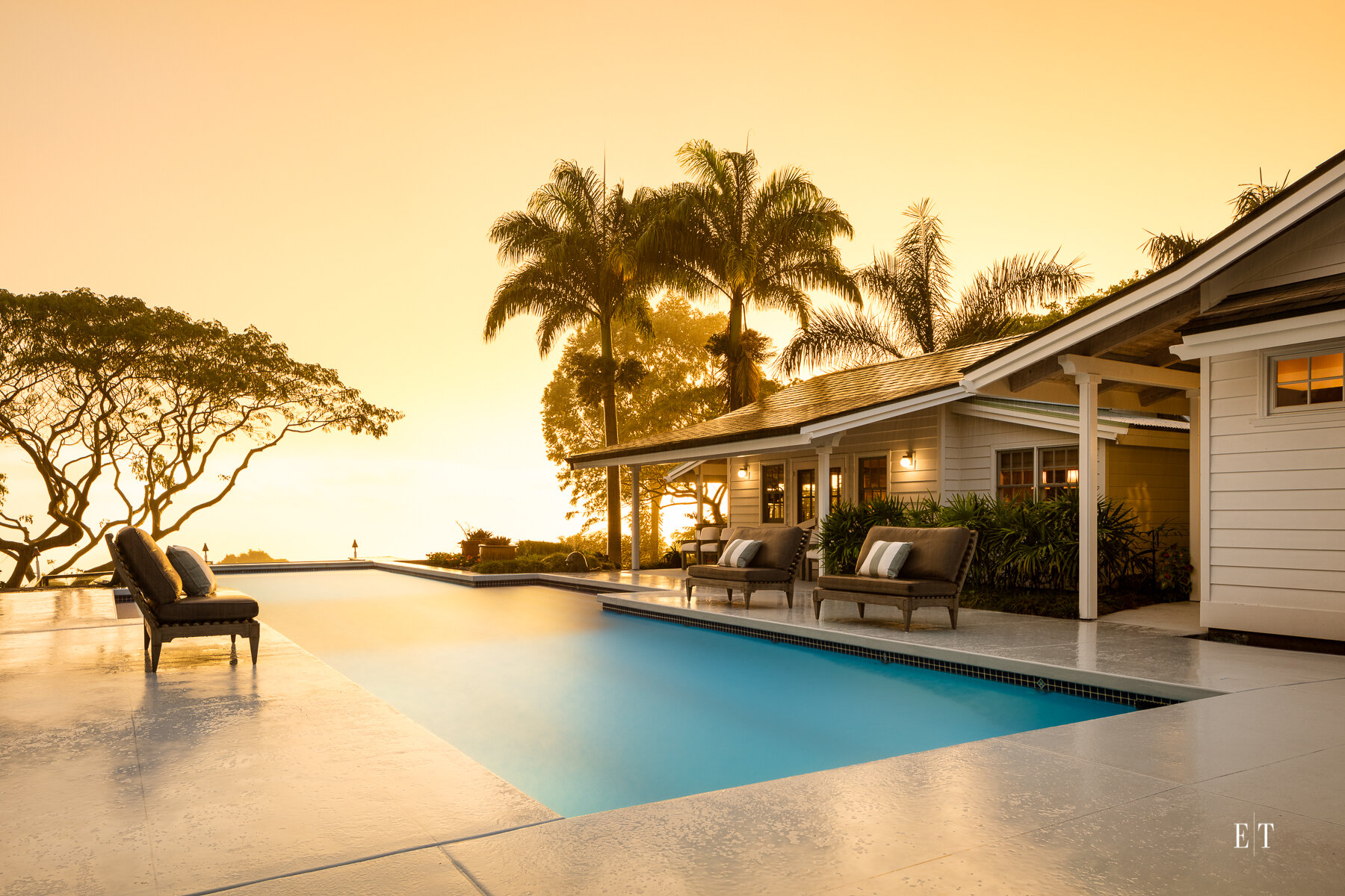  Pool area at Sunset 