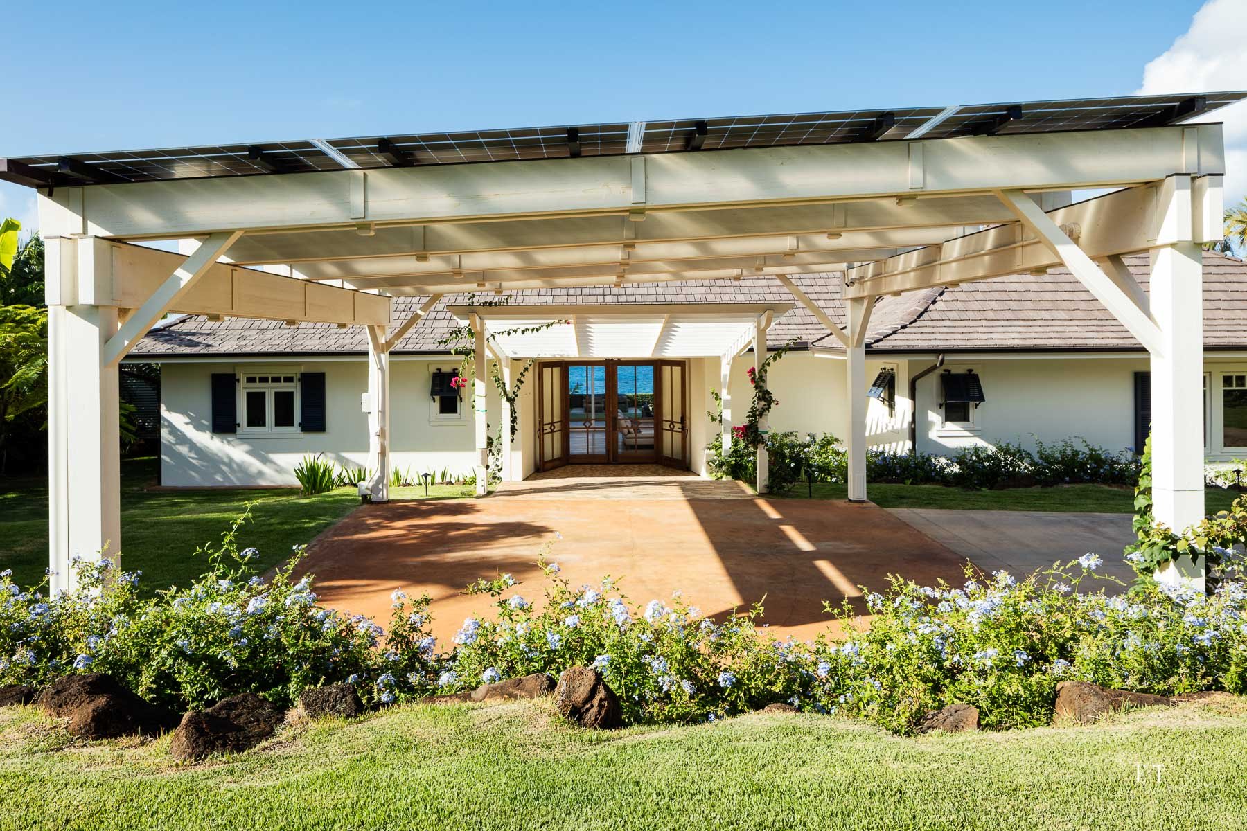  1811 Pe’e Road | Poipu | Kaua - Entry with Solar Carport  