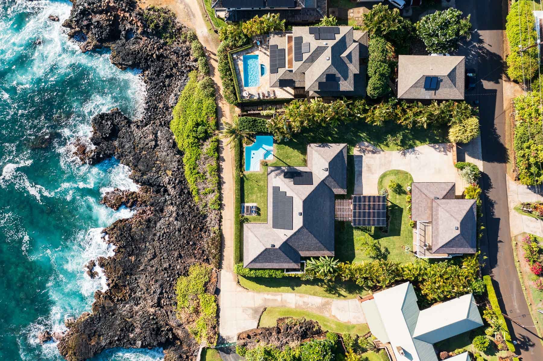  1811 Pe’e Road | Poipu | Kaua - Ocean Front Aerial 