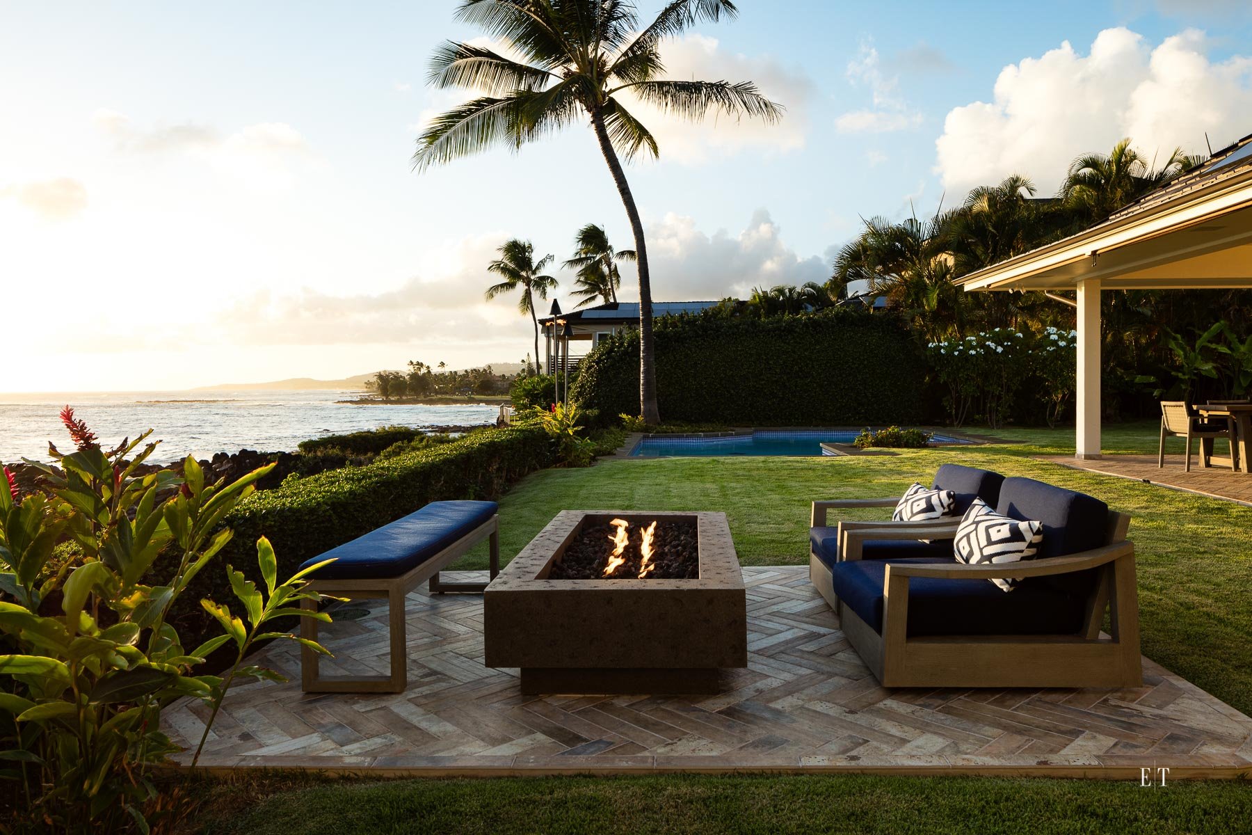  1811 Pe’e Road | Poipu | Kaua - Golden Hour at the Fire-pit  