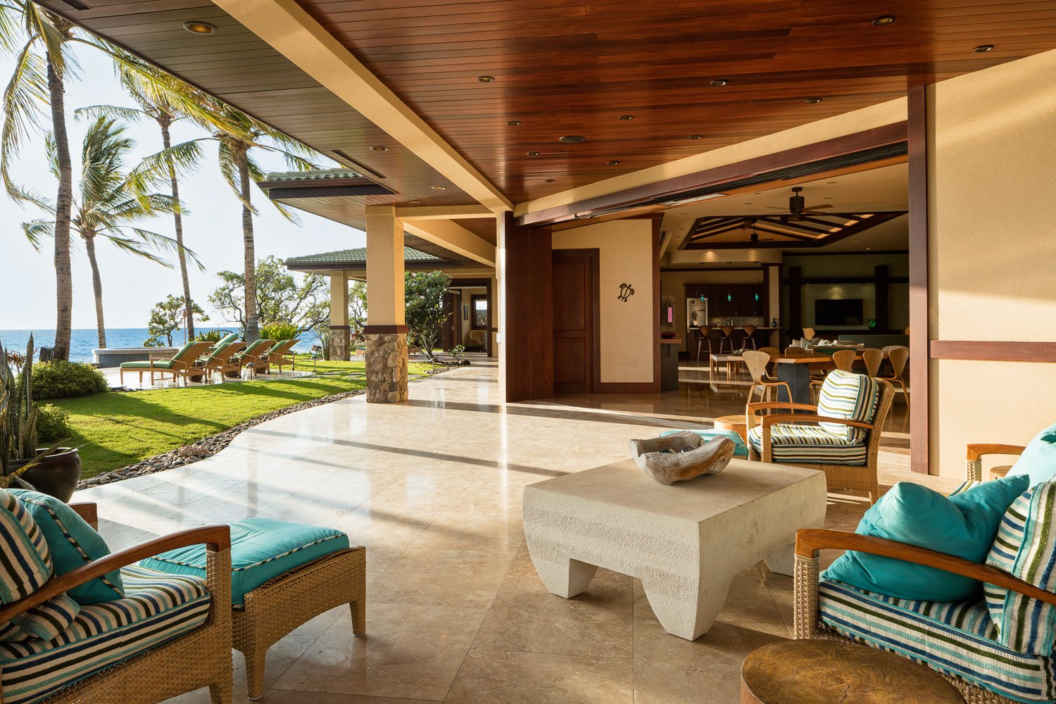 Golden Hour Under the Covered Lanai