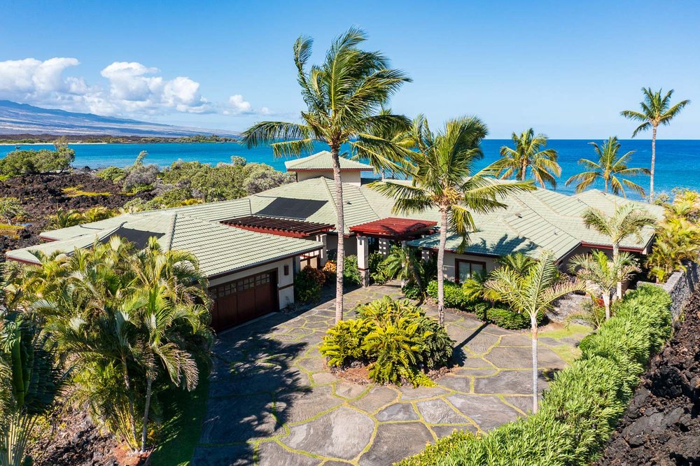 Aerial of the Property on the Ocean Edge