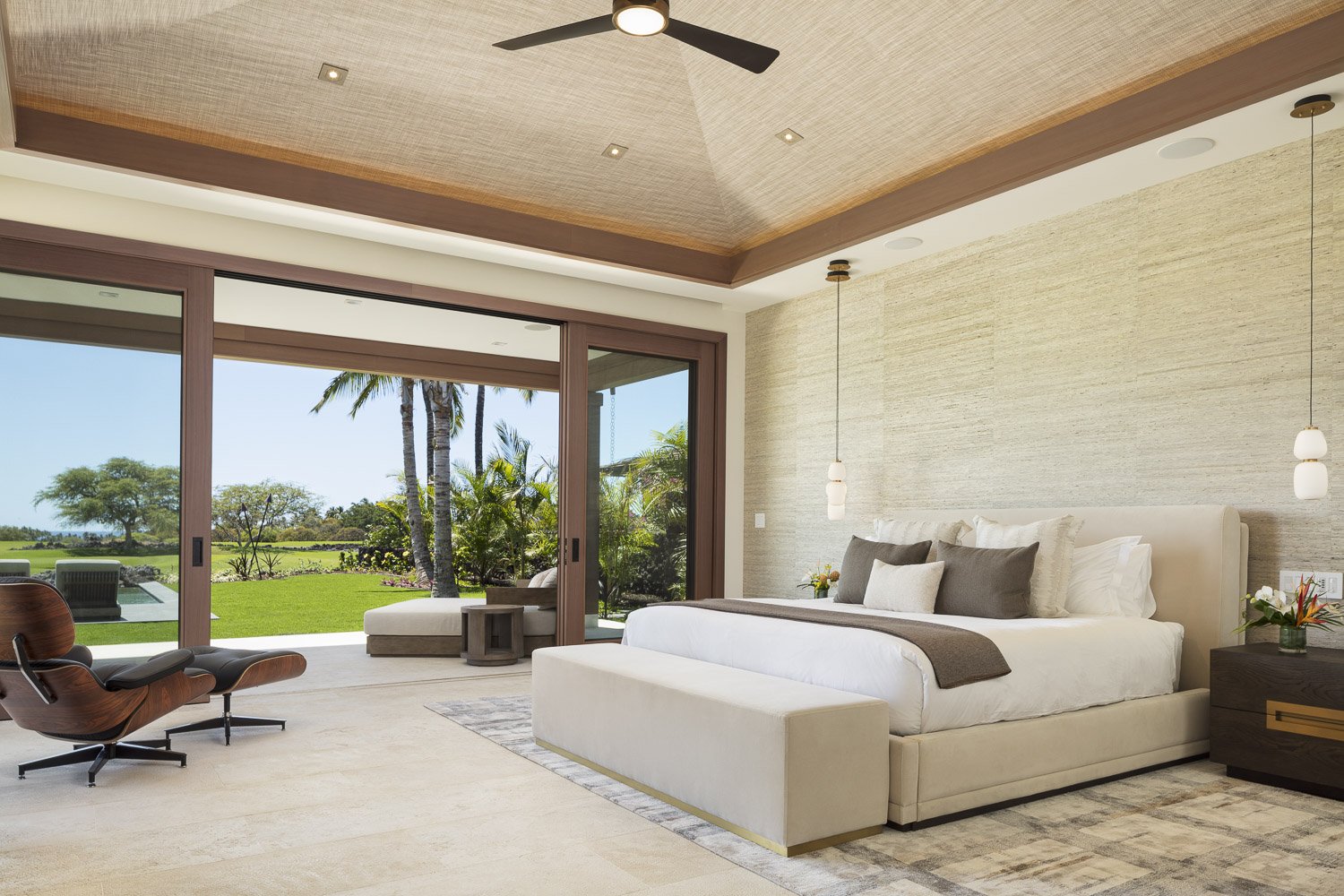  Primary Bedroom with view of golf course and ocean view 