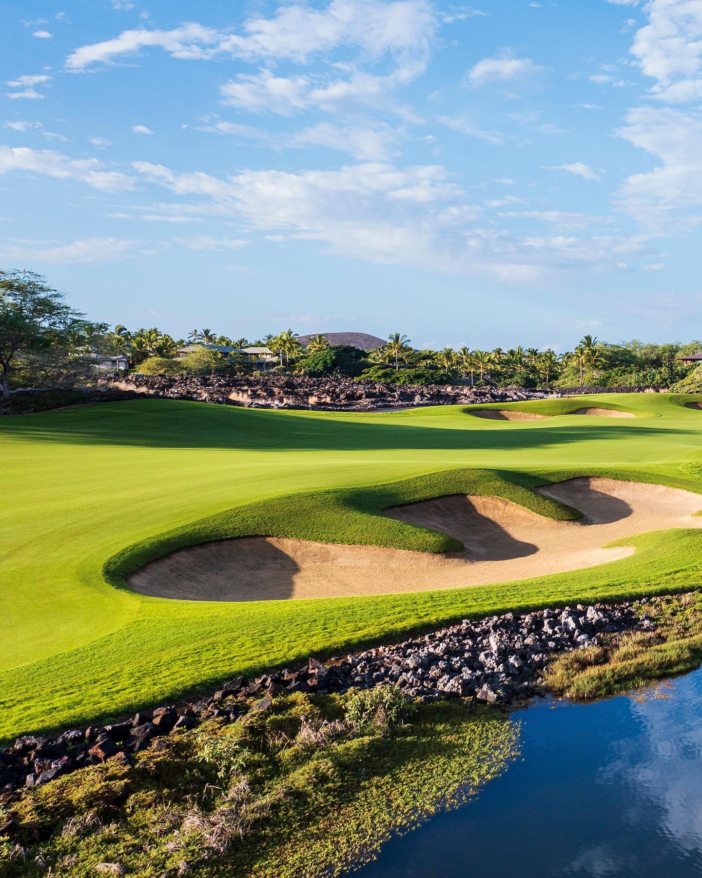 The Hualalai Resort recently hired me to photograph their newly renovated Private Members Only Ke&rsquo;olu Golf Course using Drone Aerial Photography.&nbsp; For 5 days in a row we started our day at Sunrise and captured 3 to 4 Holes each morning end