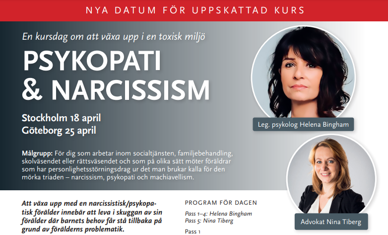 Temadag: Psykopati &amp; Narcissism, ExpoMedica