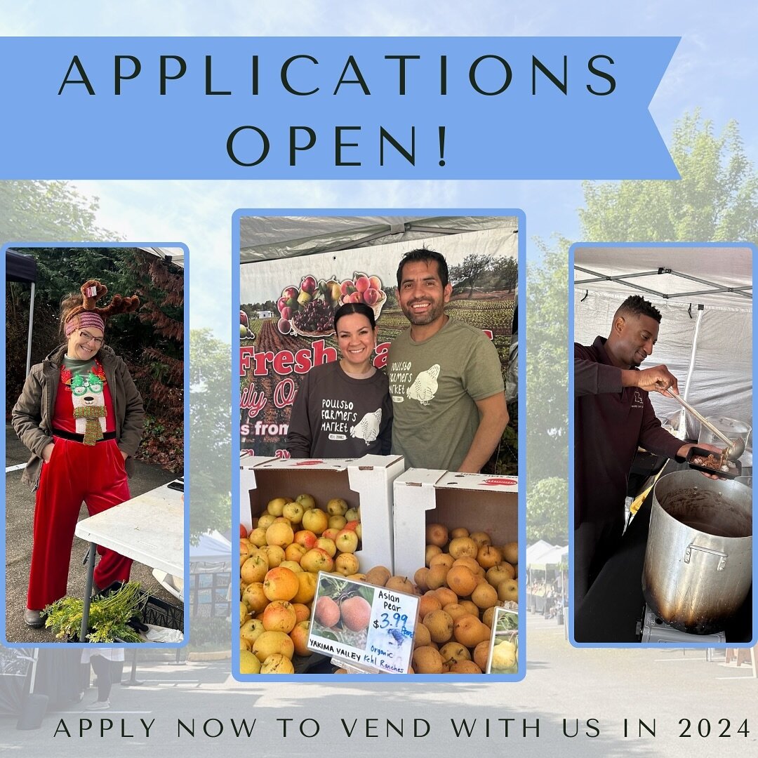 Have you ever thought about vending at our market? We love helping small businesses launch &amp; flourish. Applications for the 2024 season are still open - until FEBRUARY 1! 

Apply on our website (link in bio).

Questions about vending? Feel free t