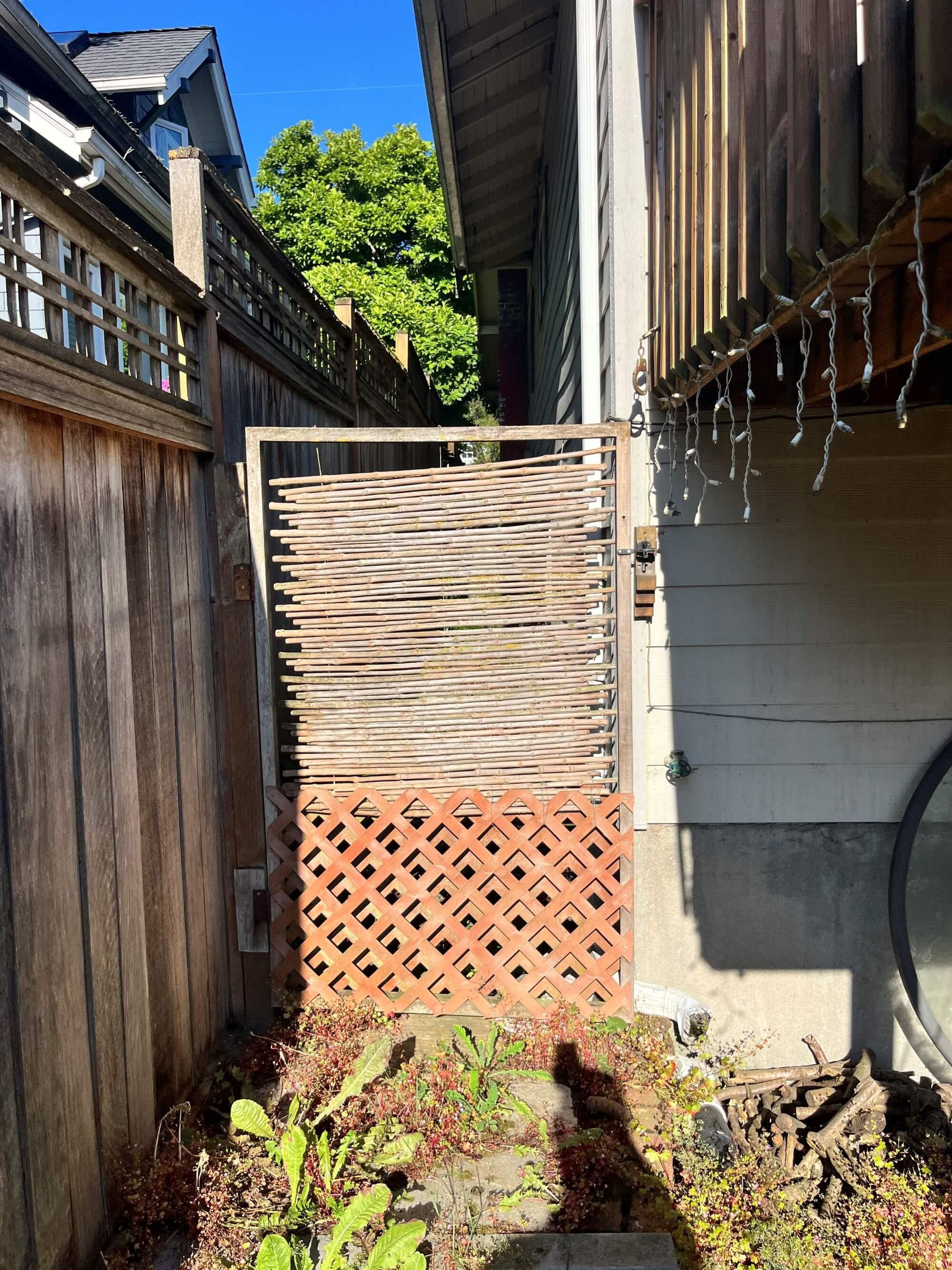 Before photo of the Seattle homeowner's fencing solution that was in need of a makeover.