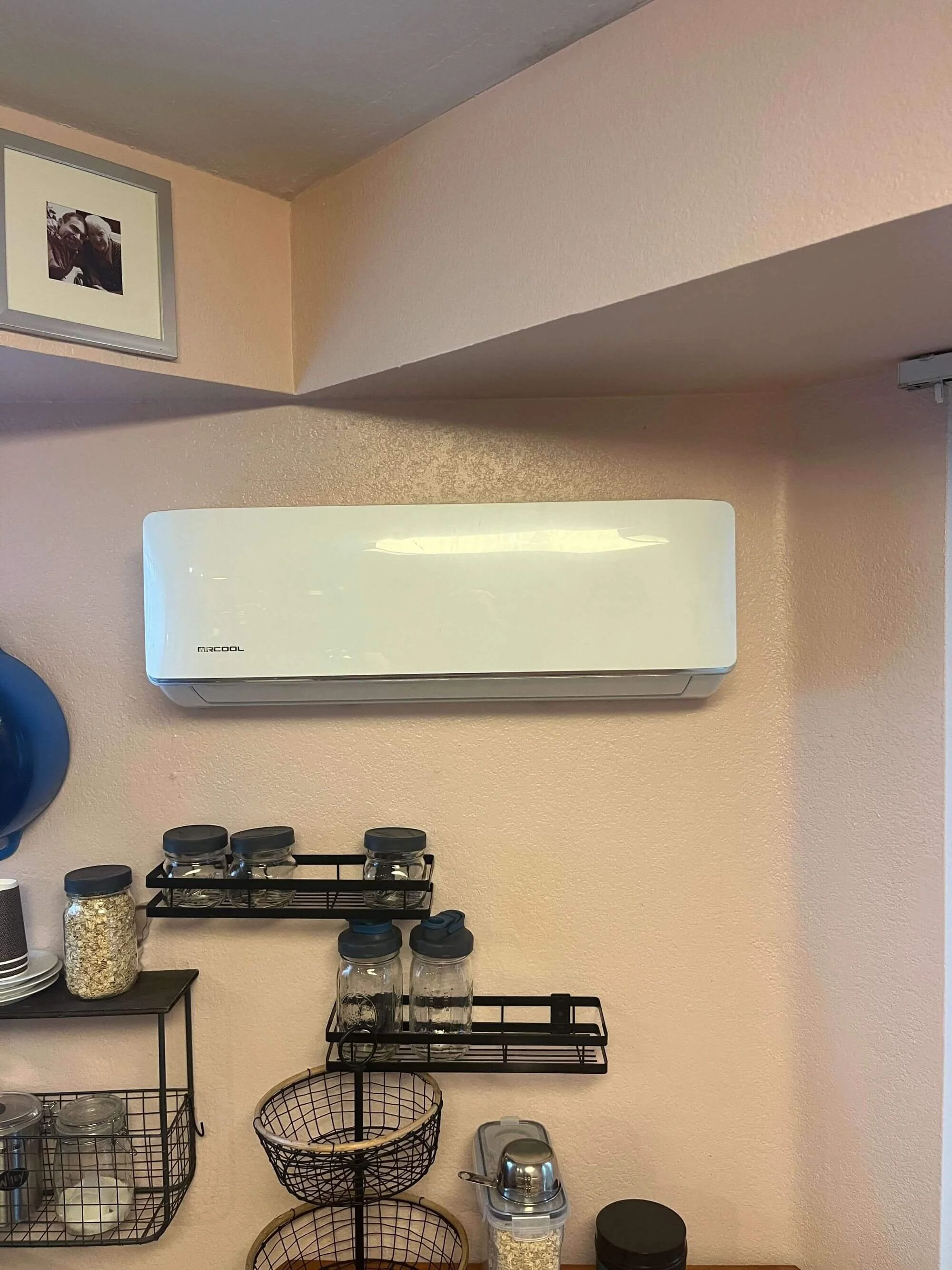 Kitchen mini split install that keeps the Seattle heat at bay during the summer months!