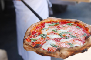 URBN PIZZA New Haven Style Pizza | Artisan wood fired pizza from the rad URBN pizza truck including pepperoni, veggie, margherita and vegan (V)