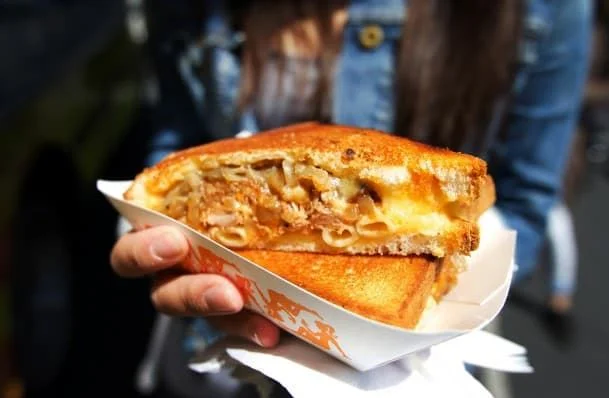   THE GRILLED CHEESE TRUCK    @thegrilledcheesetruck   Cheesy Mac &amp; Rib (AKA The Fully Loaded) 